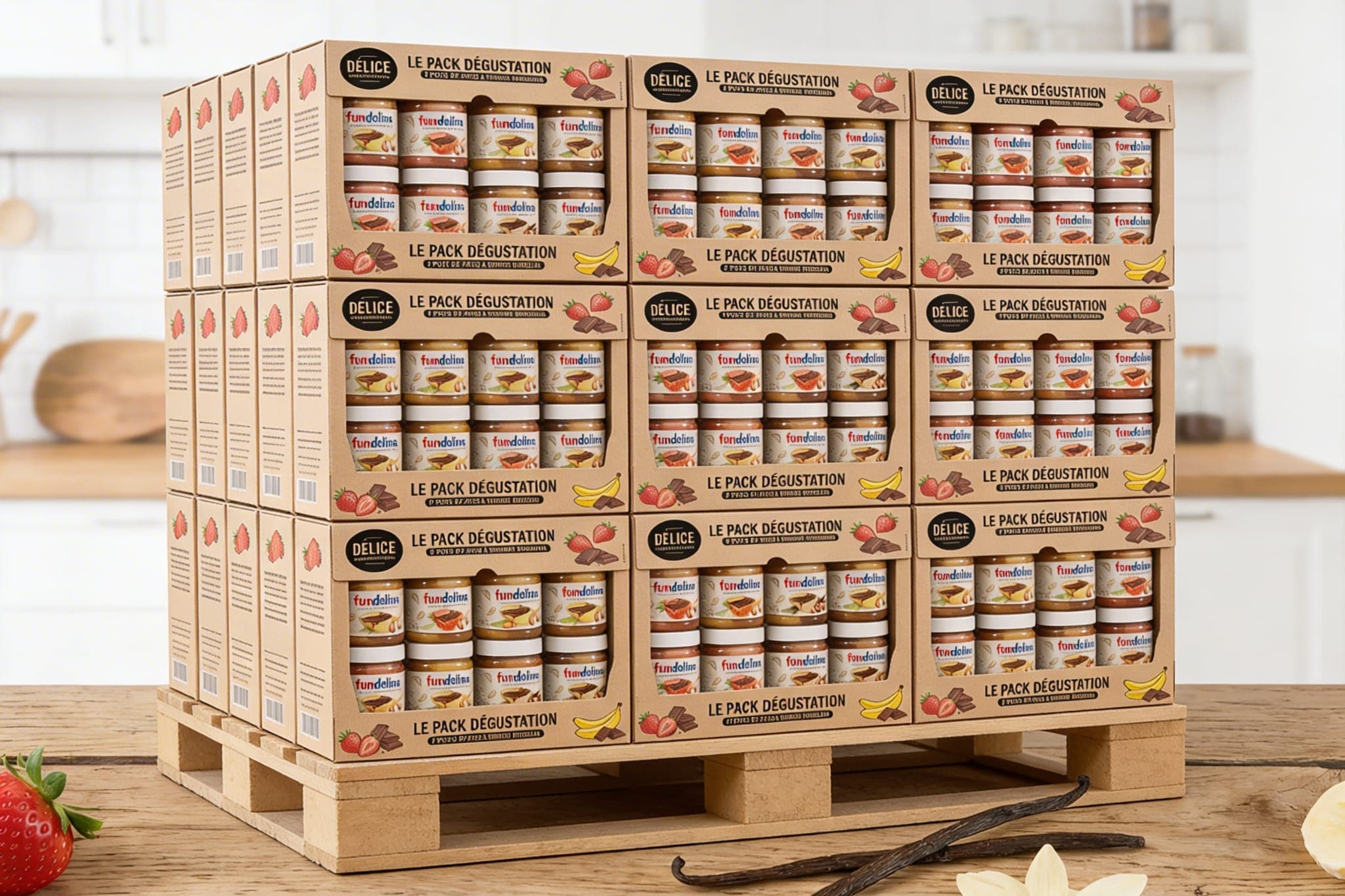 Fundelina premium spread on a styled table