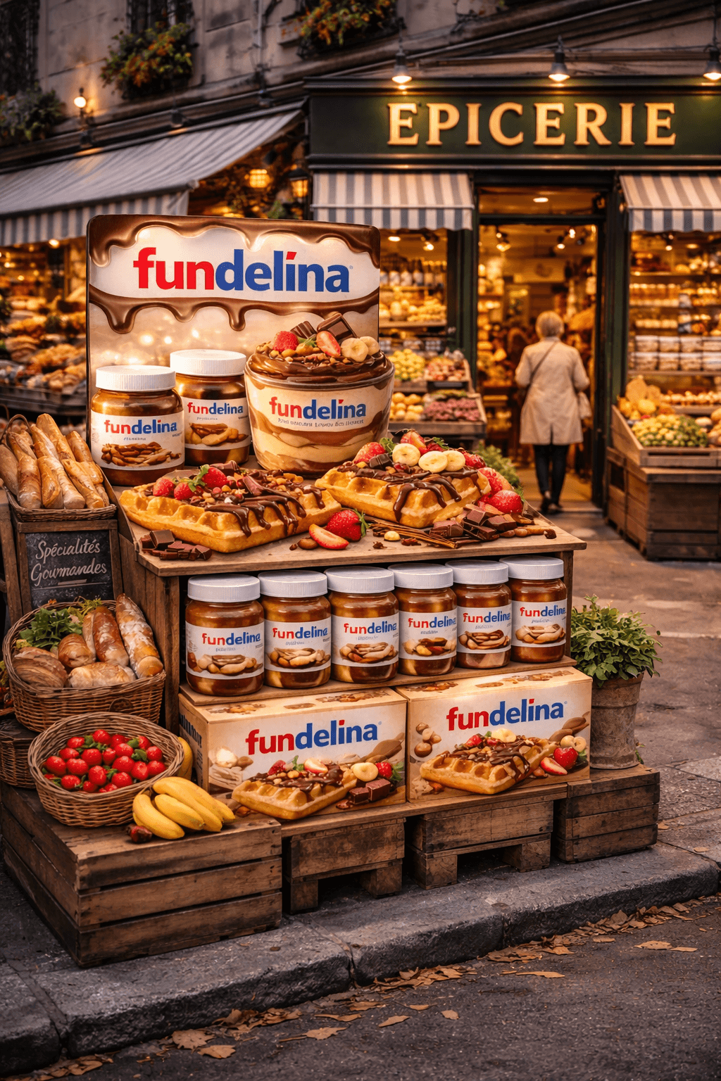 Fundelina at point of sale - gourmet deli display
